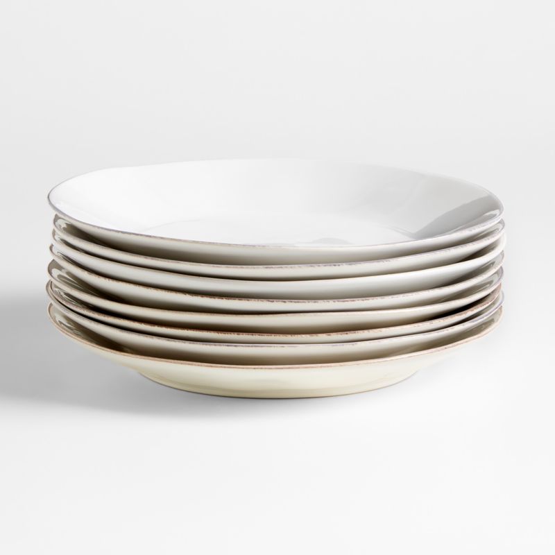 Marin White Dinner Plates, Set of 8