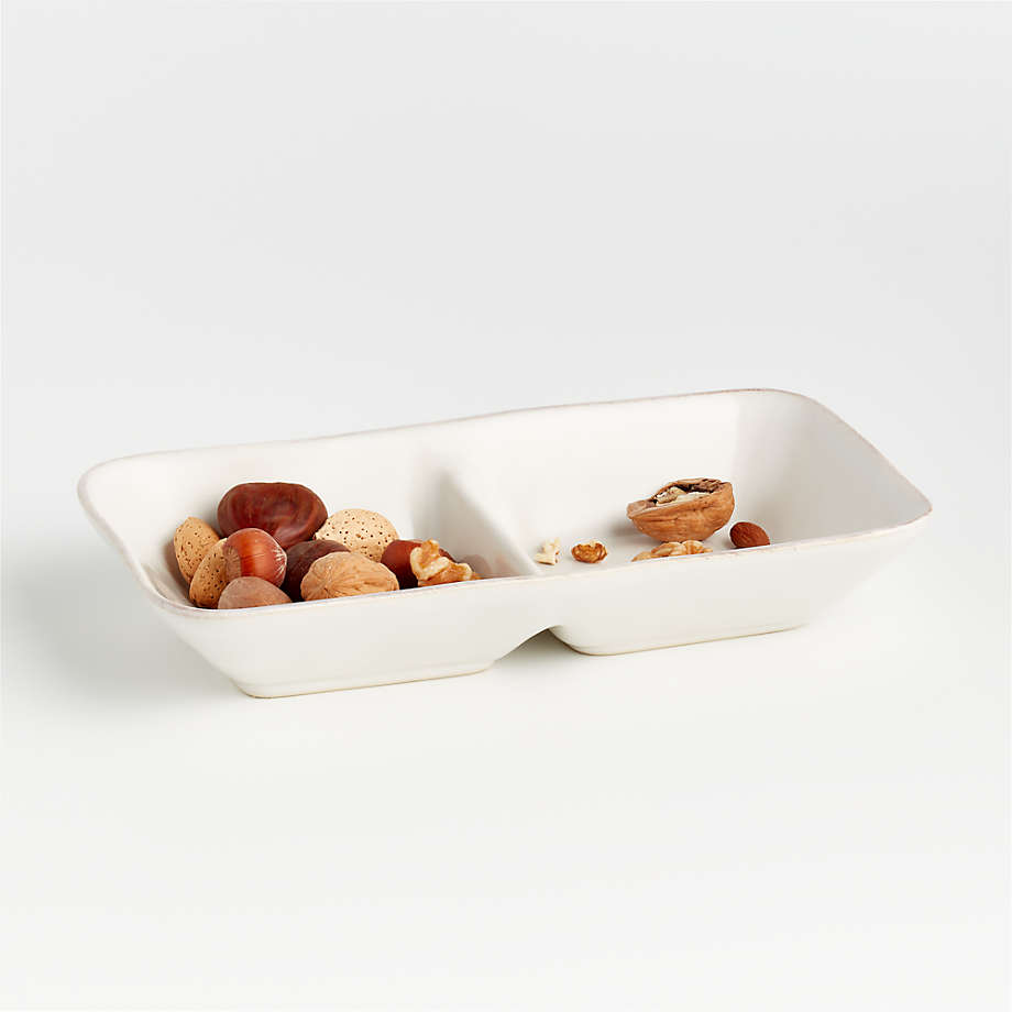 Crate & Barrel Marin White Divided Server