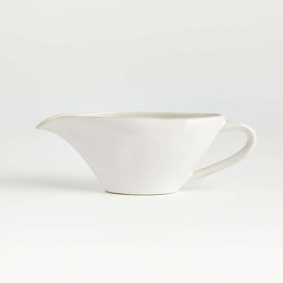 Crate & Barrel Marin White Gravy Boat