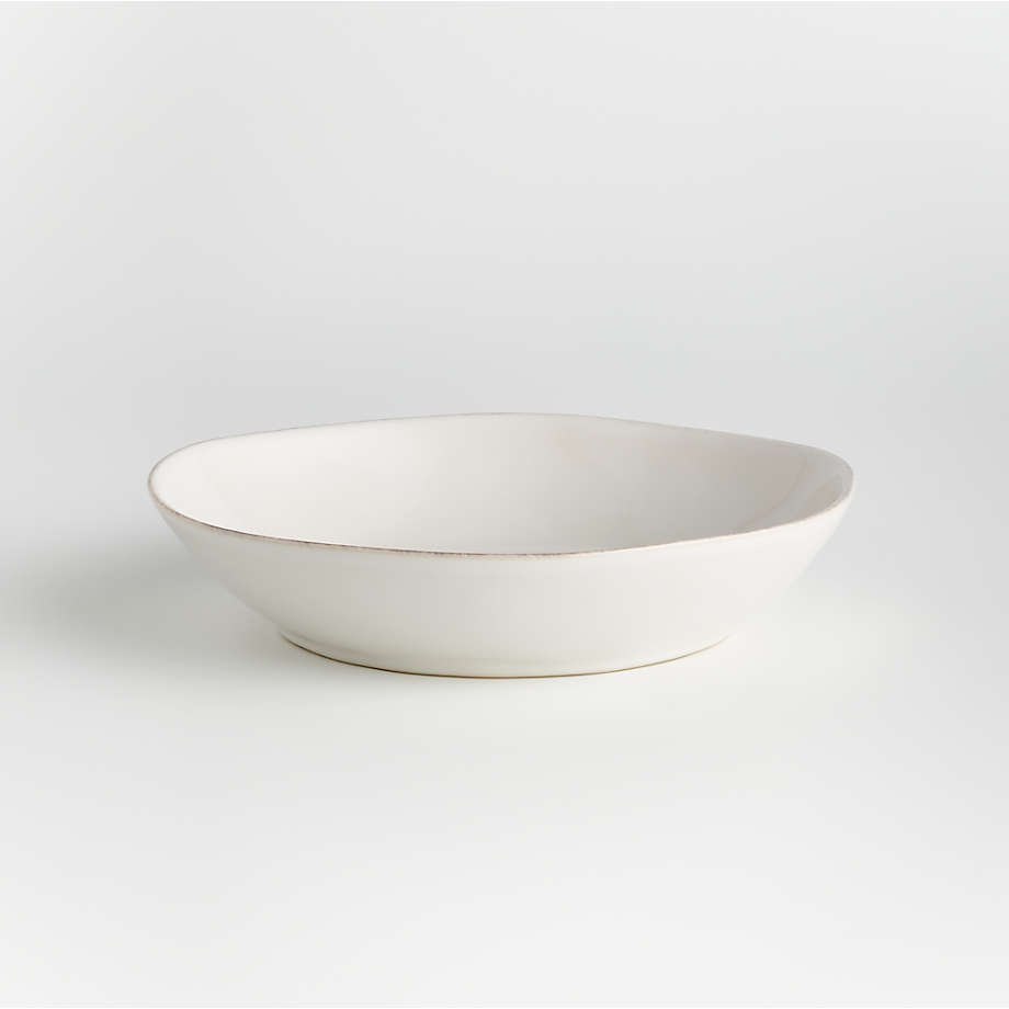 Marin White Bowl Plate + Reviews | Crate & Barrel