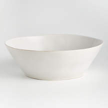 Marin White Large Stoneware Serving Bowl + Reviews | Crate & Barrel