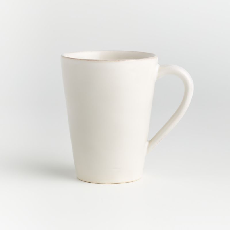 12oz White Speckled Ceramic Coffee Mug With Natural Baked Bottom |  Dishwasher + Microwave Safe