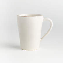 Marin 12-oz. White Stoneware Mug | Crate & Barrel