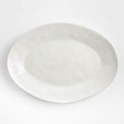 Marin White Large Stoneware Oval Serving Platter