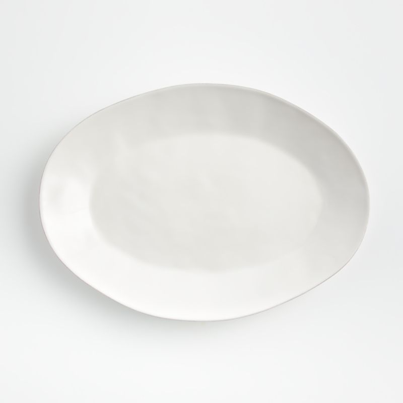 Marin White Small Oval Serving Platter