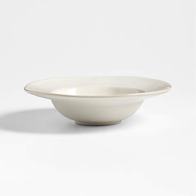 Marin White Stoneware Pasta Bowl