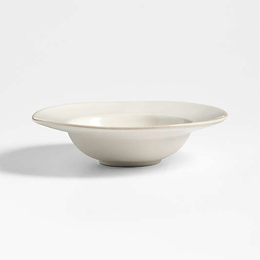 Marin White Stoneware Pasta Bowl