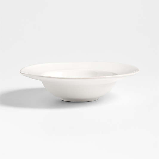 Marin White Stoneware Pasta Bowl