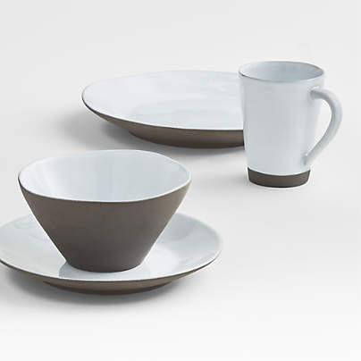 Marin White Recycled 4-Piece Place Setting