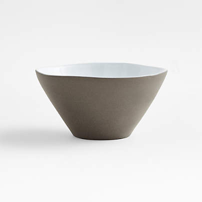 Marin White Recycled Stoneware Cereal Bowl