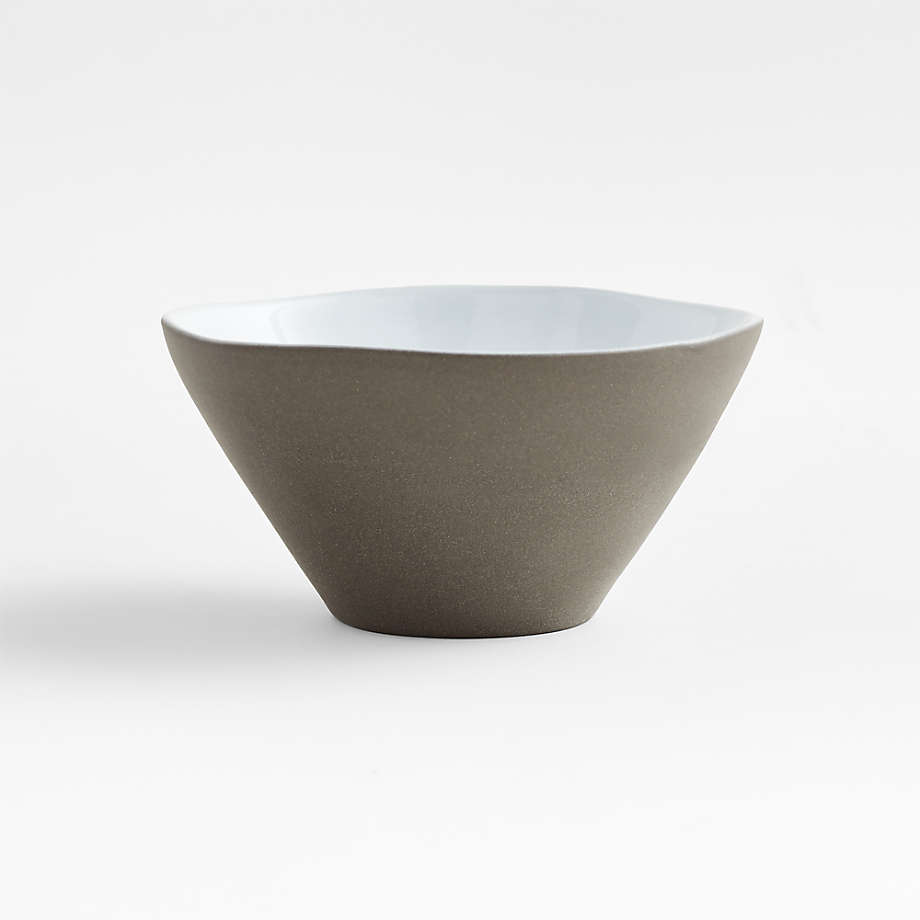 Marin White Recycled Stoneware Cereal Bowl + Reviews | Crate & Barrel