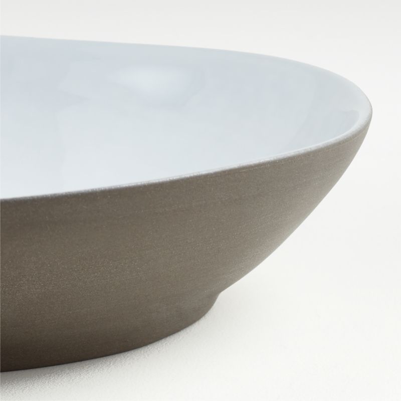 Marin White Recycled Stoneware Low Bowl - image 6 of 7