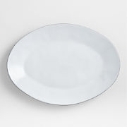 Craft Linen Cream Medium Oval Serving Platter