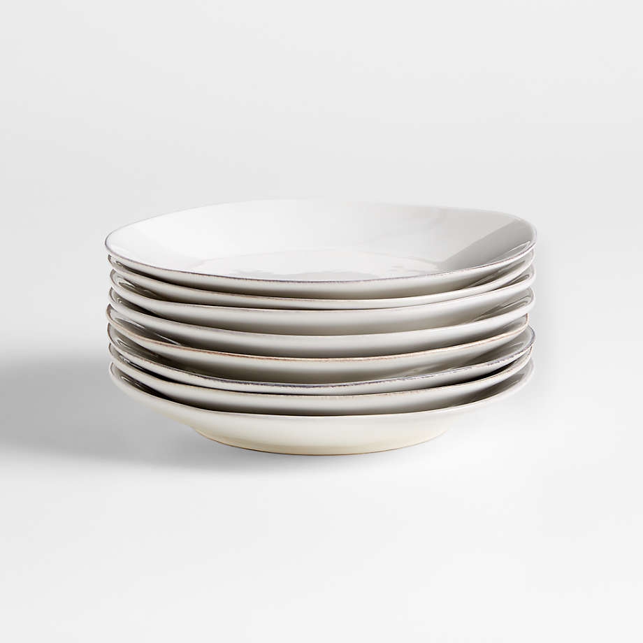 Marin White Recycled Salad Plates, Set of 8 + Reviews | Crate & Barrel