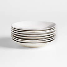 Marin White Stoneware Salad Plates, Set of 8 + Reviews | Crate & Barrel