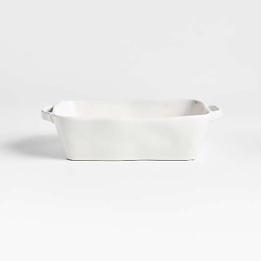 Marin 10"x7" White Small Baker with Handles