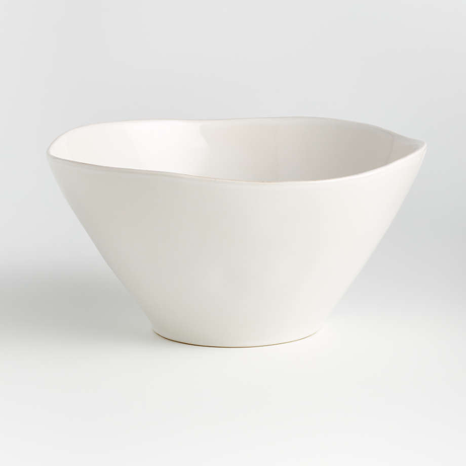 Marin White Small Serving Bowl + Reviews Crate & Barrel