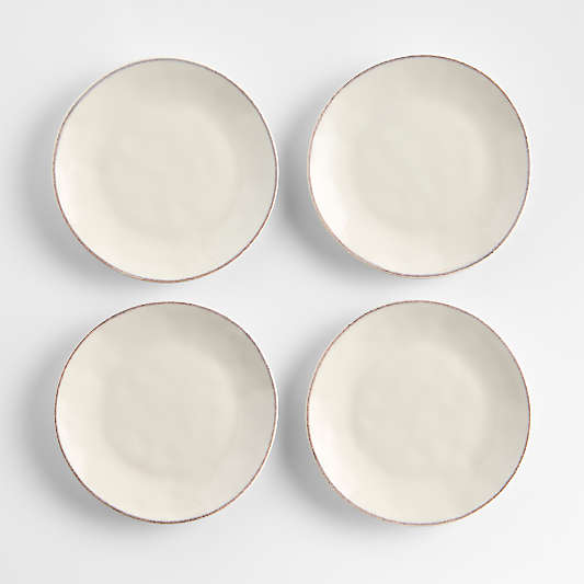 Marin White Stoneware Coasters, Set of 4