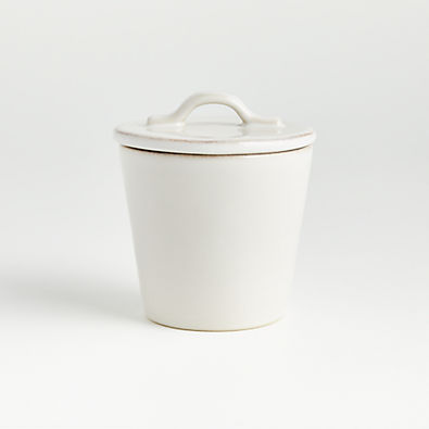 View Marin White Stoneware Sugar Bowl with Lid details