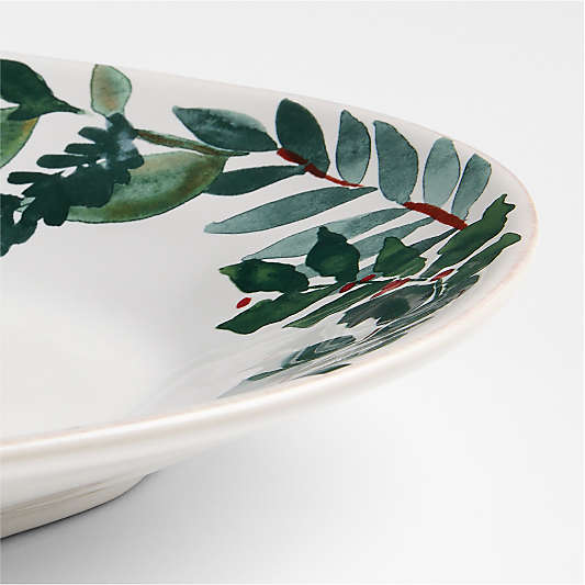Marin Winter Botanical Stoneware Oval Platter
