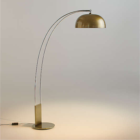 Marino Brass and Chrome Metal Floor Lamp