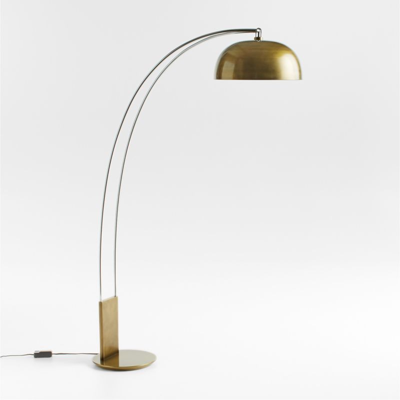 Marino Brass and Chrome Metal Floor Lamp