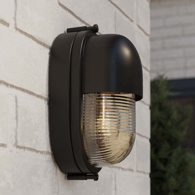 Maritime Black Outdoor Wall Sconce - image 1 of 7