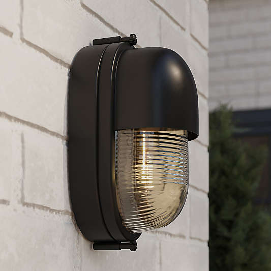 Maritime Black Outdoor Wall Sconce