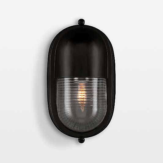 Maritime Black Outdoor Wall Sconce