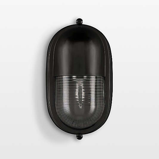Maritime Black Outdoor Wall Sconce