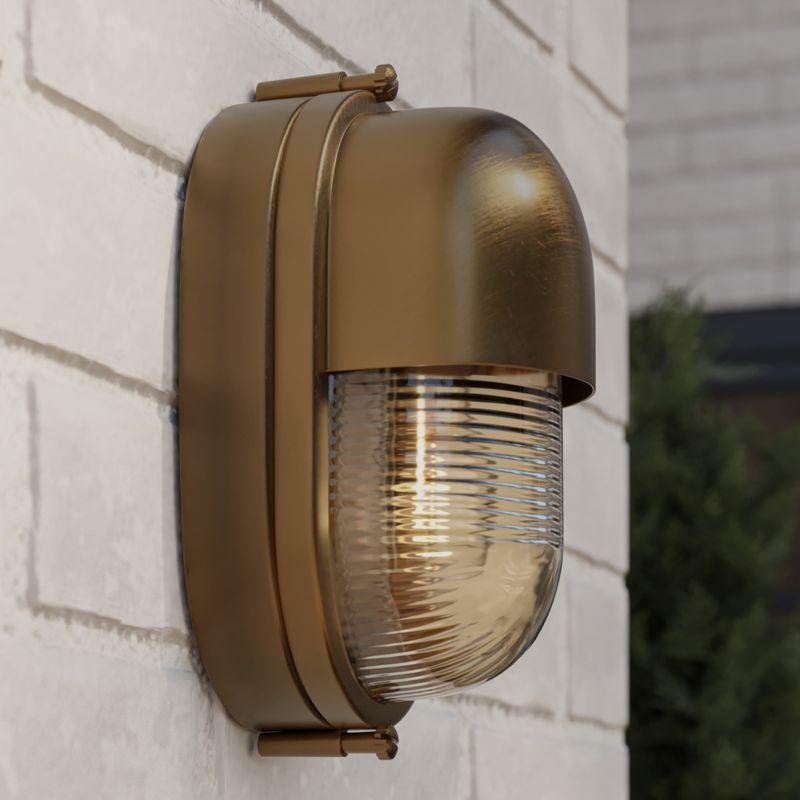 Maritime Brass Outdoor Wall Sconce - image 1 of 7