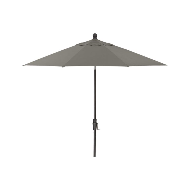 9' Round Sunbrella ® Graphite Outdoor Patio Umbrella Canopy