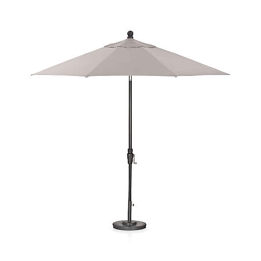 9' Round Sunbrella ® Silver Outdoor Patio Umbrella Canopy