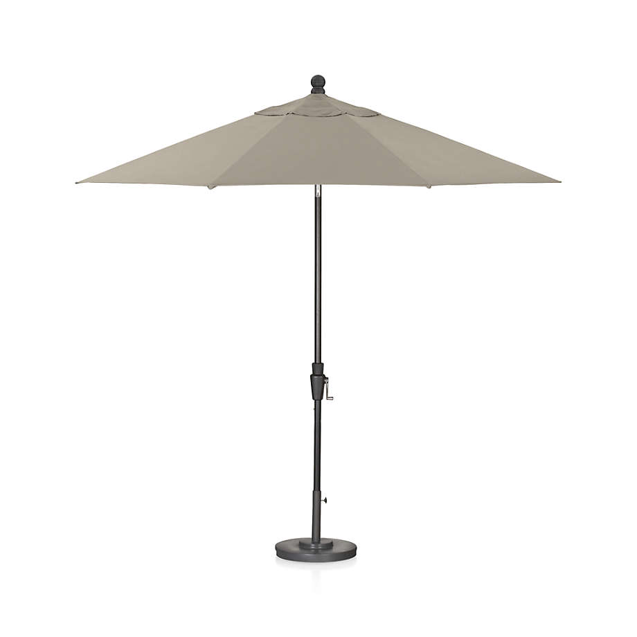 9' Round Sunbrella ® Stone Outdoor Patio Umbrella Canopy