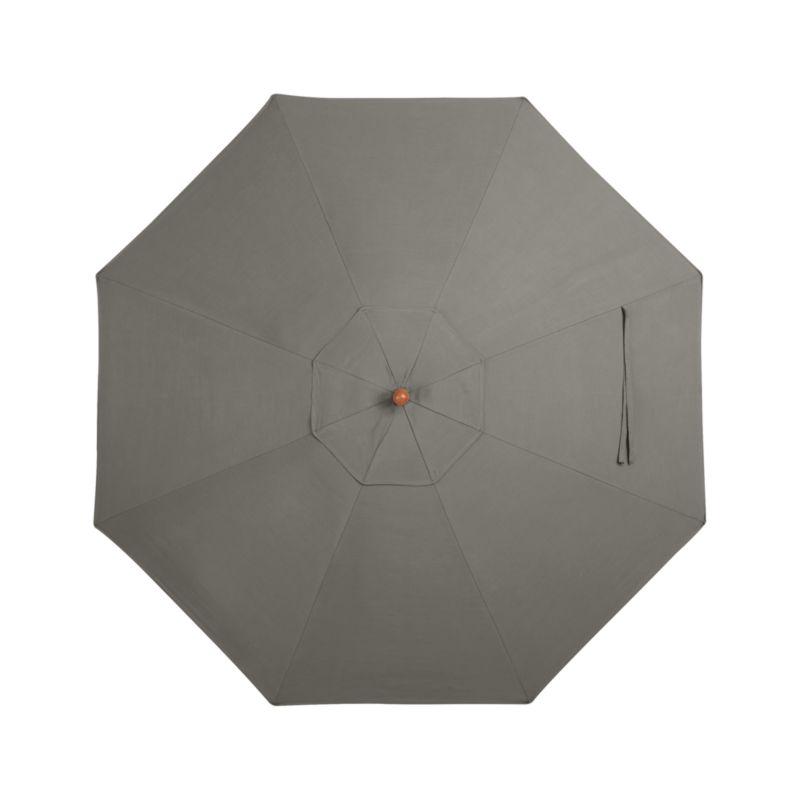 9' Round Sunbrella ® Graphite Outdoor Patio Umbrella with Eucalyptus Frame