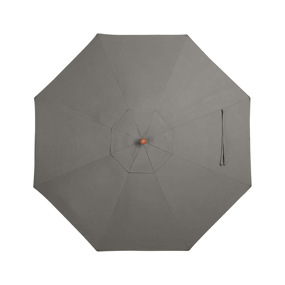 9' Round Sunbrella ® Graphite Outdoor Patio Umbrella with Eucalyptus Frame