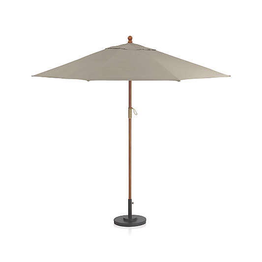 9' Round Eucalyptus Outdoor Patio Umbrella Frame