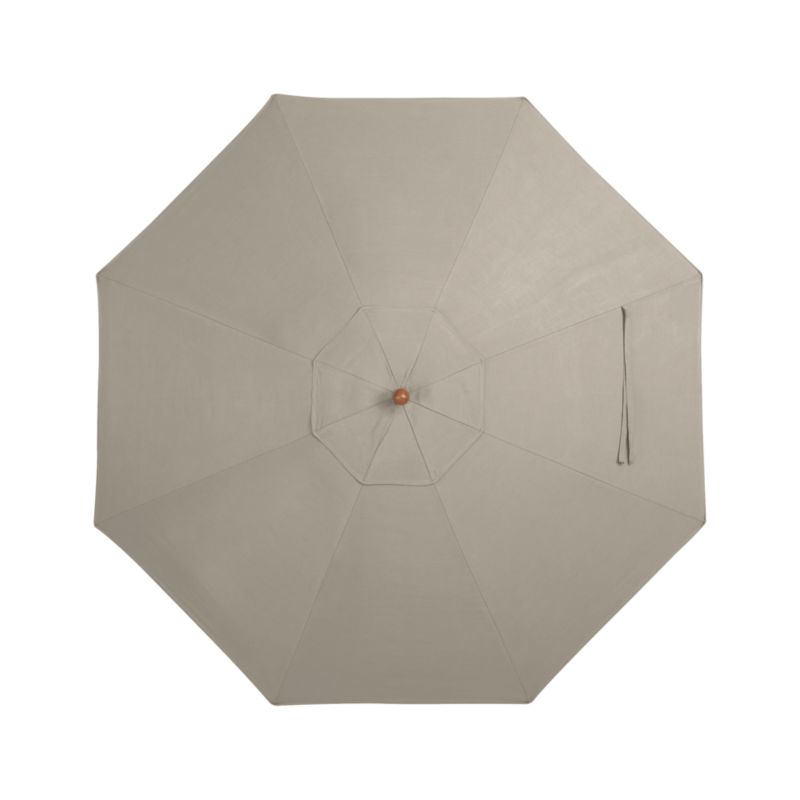 9' Round Sunbrella ® Stone Outdoor Patio Umbrella with Eucalyptus Frame - image 5 of 9