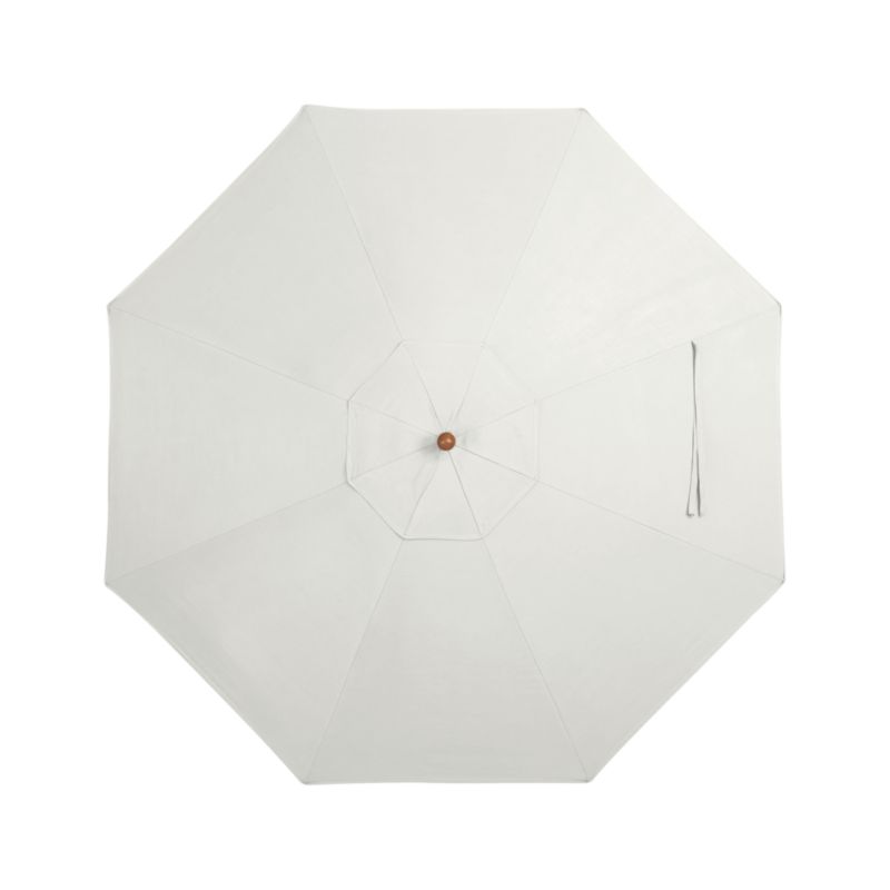 9' Round Sunbrella ® White Sand Outdoor Patio Umbrella with Eucalyptus Frame - image 8 of 10