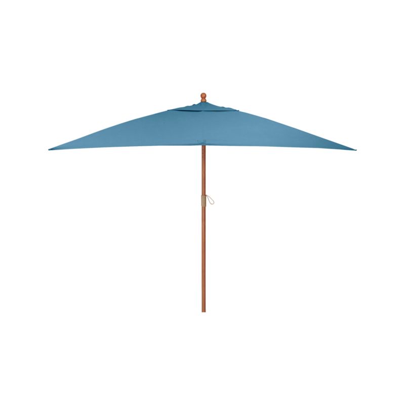 9' Round Sunbrella Sapphire Outdoor Patio Umbrella with Black Frame ...