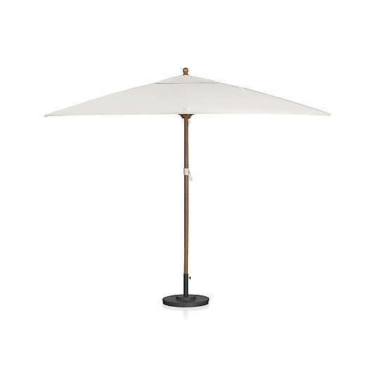 10' Rectangular Sunbrella ® White Sand Outdoor Patio Umbrella Canopy