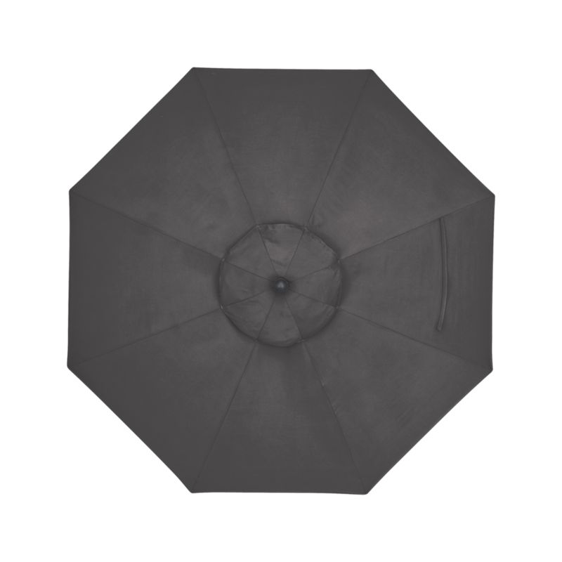 9' Round Sunbrella ® Charcoal Outdoor Patio Umbrella with Tilt Black Frame - image 4 of 7