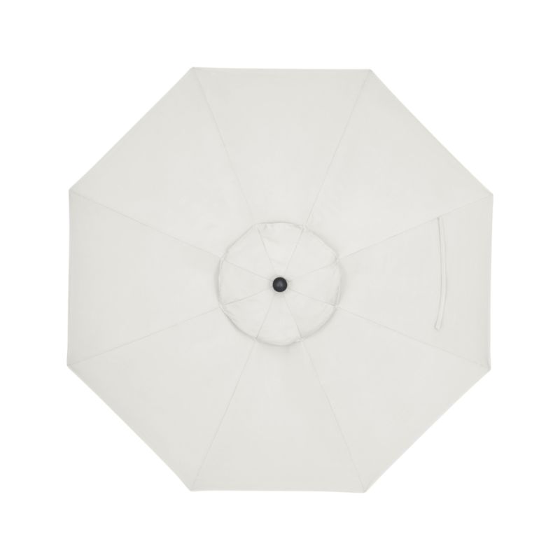 9' Round Sunbrella ® White Sand Outdoor Patio Umbrella with Tilt Black Frame - image 7 of 10