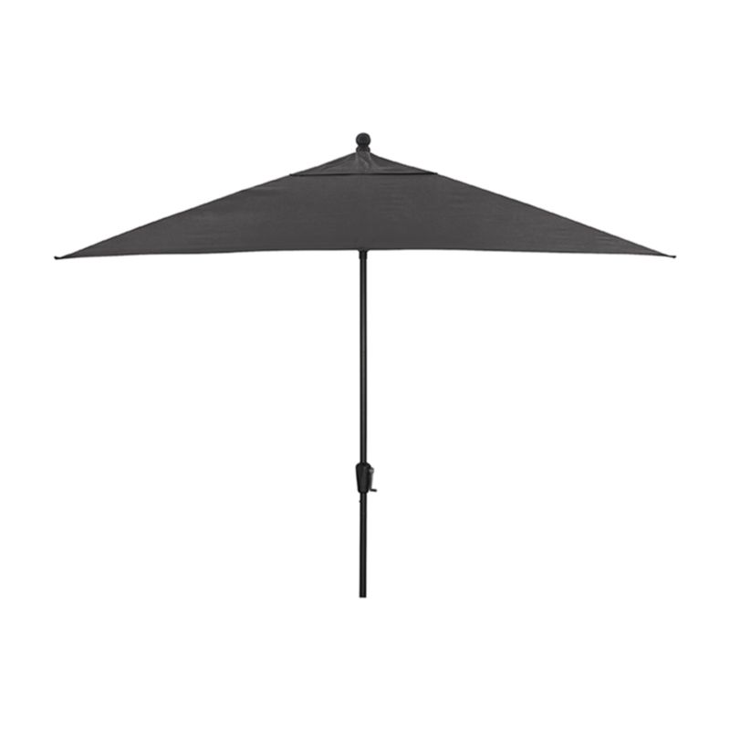 10' Rectangular Sunbrella ® Charcoal Outdoor Patio Umbrella with Black Frame - image 6 of 7