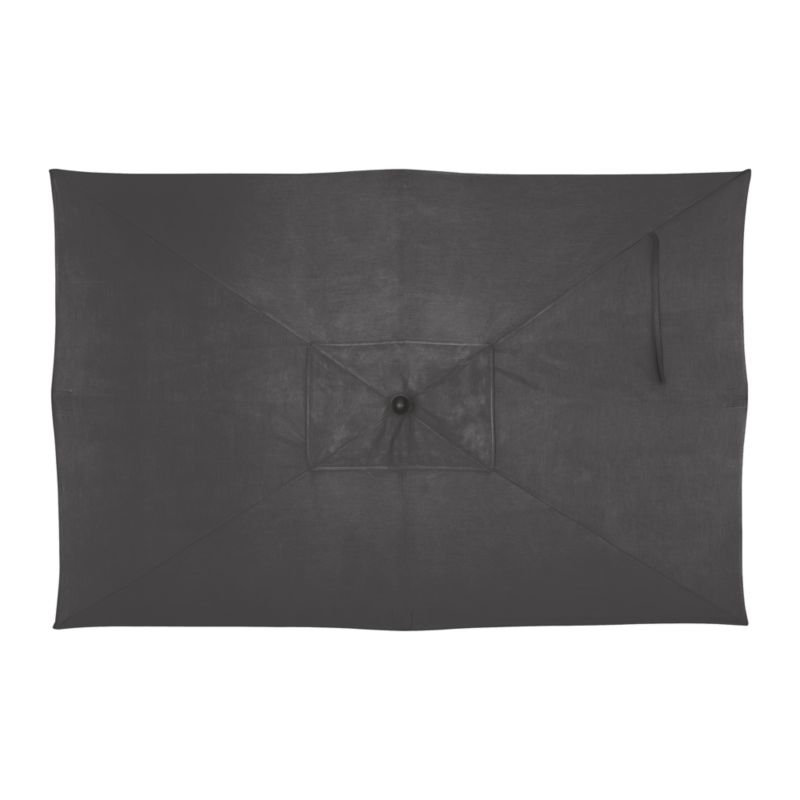 10' Rectangular Sunbrella ® Charcoal Outdoor Patio Umbrella with Black Frame - image 4 of 7