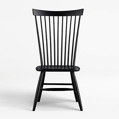 Marlow Ii Black Maple Dining Chair, Crate And Barrel Black Dining Room Chairs