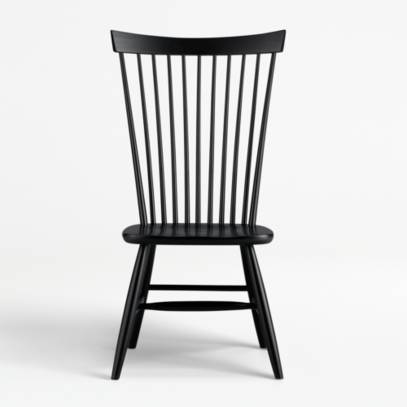 Marlow Ii Black Maple Dining Chair, Black Wooden Windsor Chairs