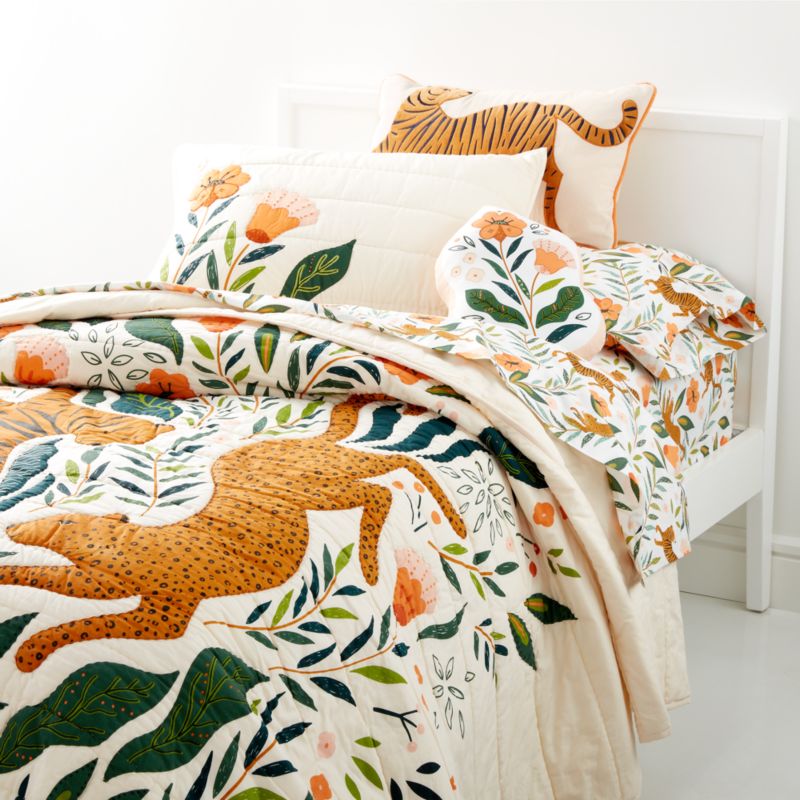 Modern Marrakech Twin Tiger Kids Quilt + Reviews | Crate & Kids