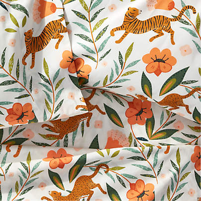Stay Cool Marrakech Kids Organic Tiger Sheet Set