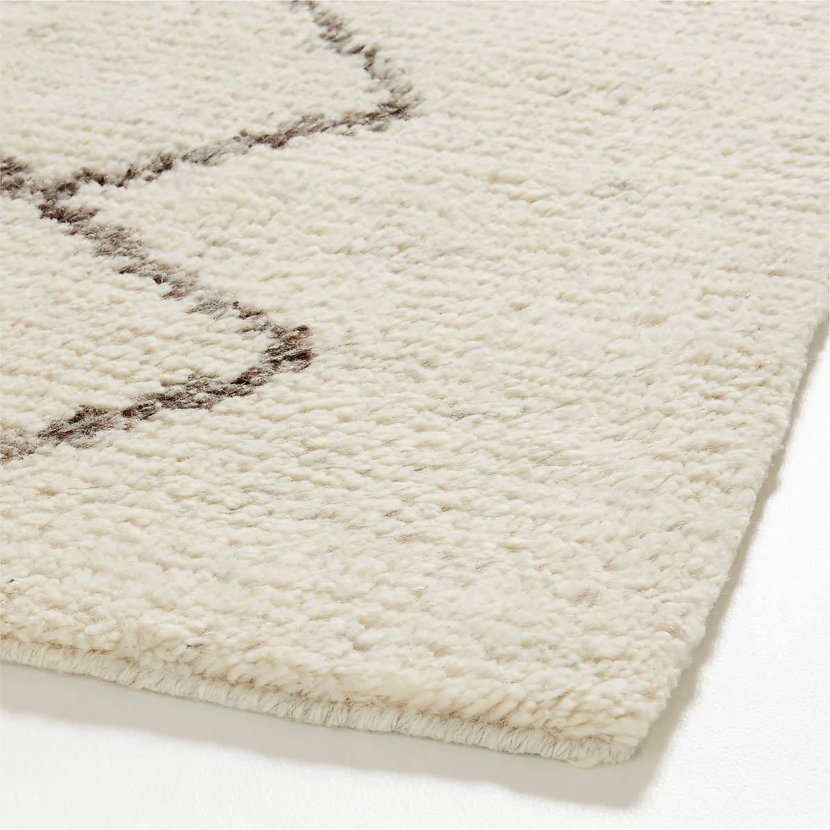 Orly Wool Blend Textured Ivory Rug Swatch 12x18